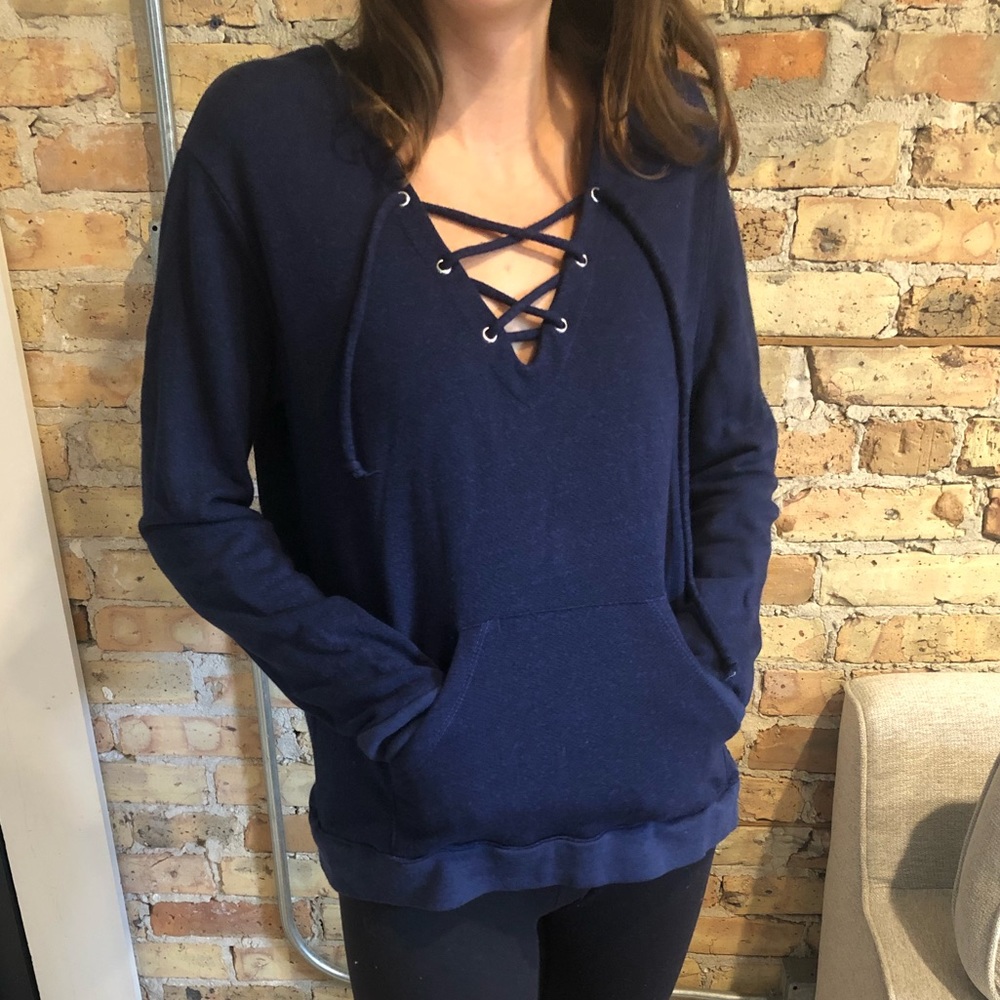 Sundry navy pullover sweatshirt